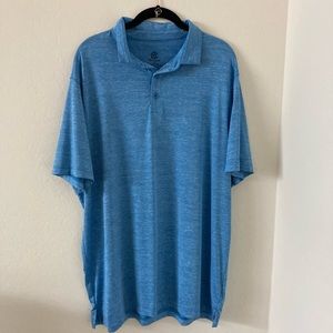 Men’s Short Sleeved Collared Champion Blue and White Golf Shirt Sz XL